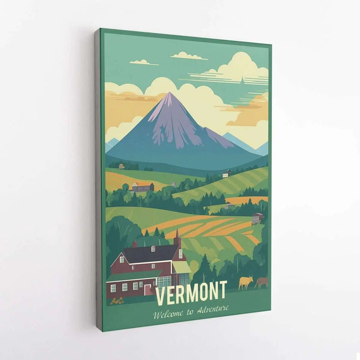 Vermont Welcome To Adventure Canvas