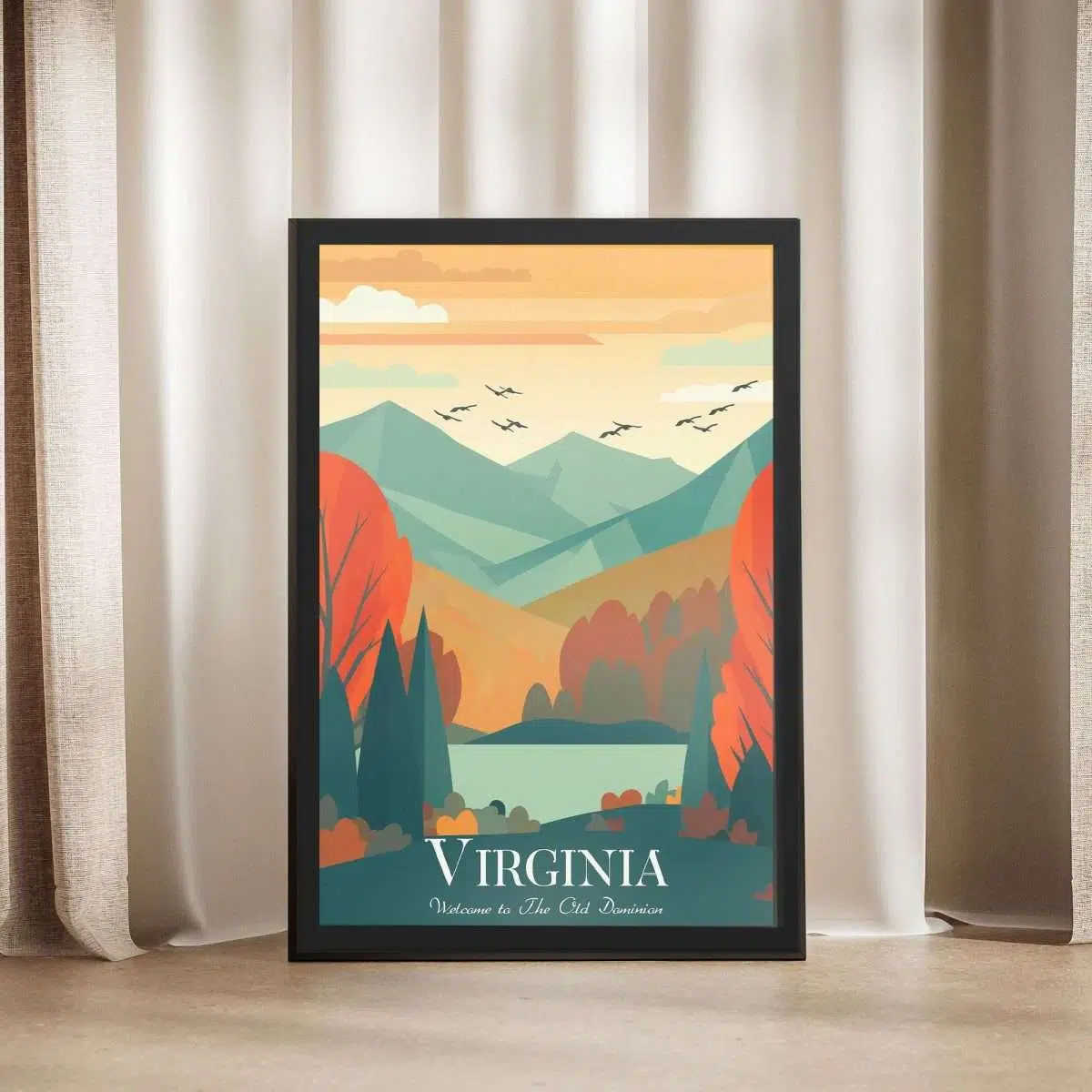 Virginia Welcome To The Old Dominion Framed Poster