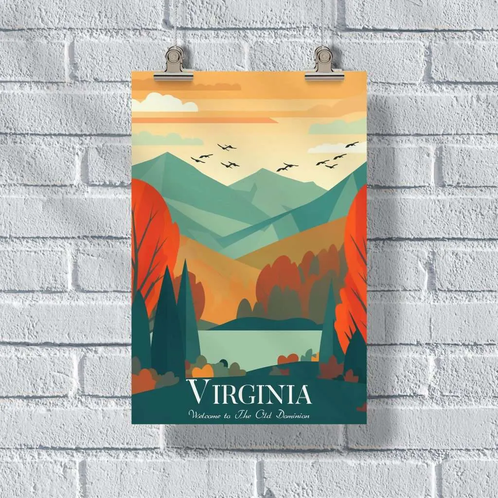 Virginia Welcome To The Old Dominion Poster