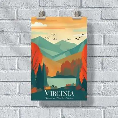 Virginia Welcome To The Old Dominion Poster