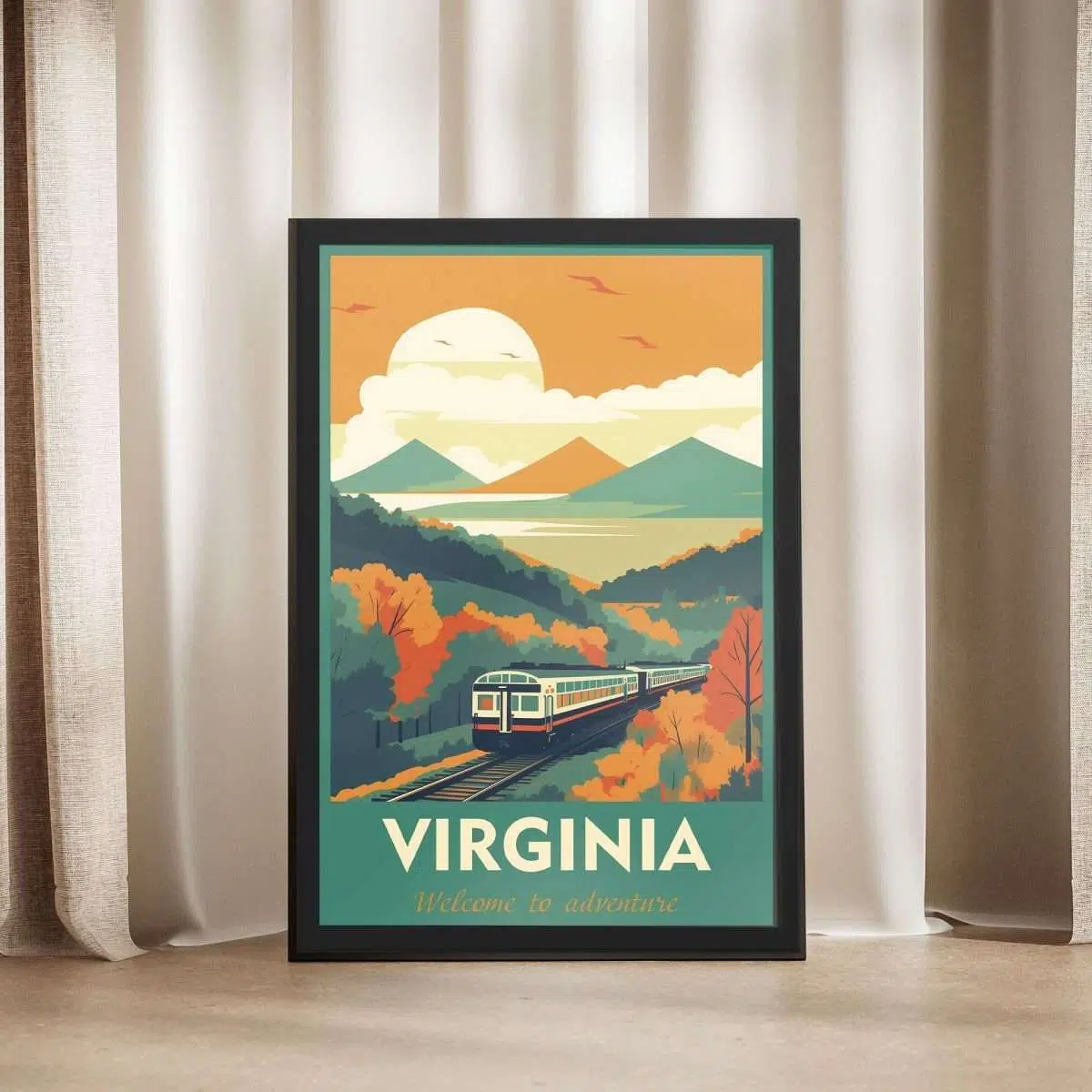 Virginia Welcome To Adventure Framed Poster