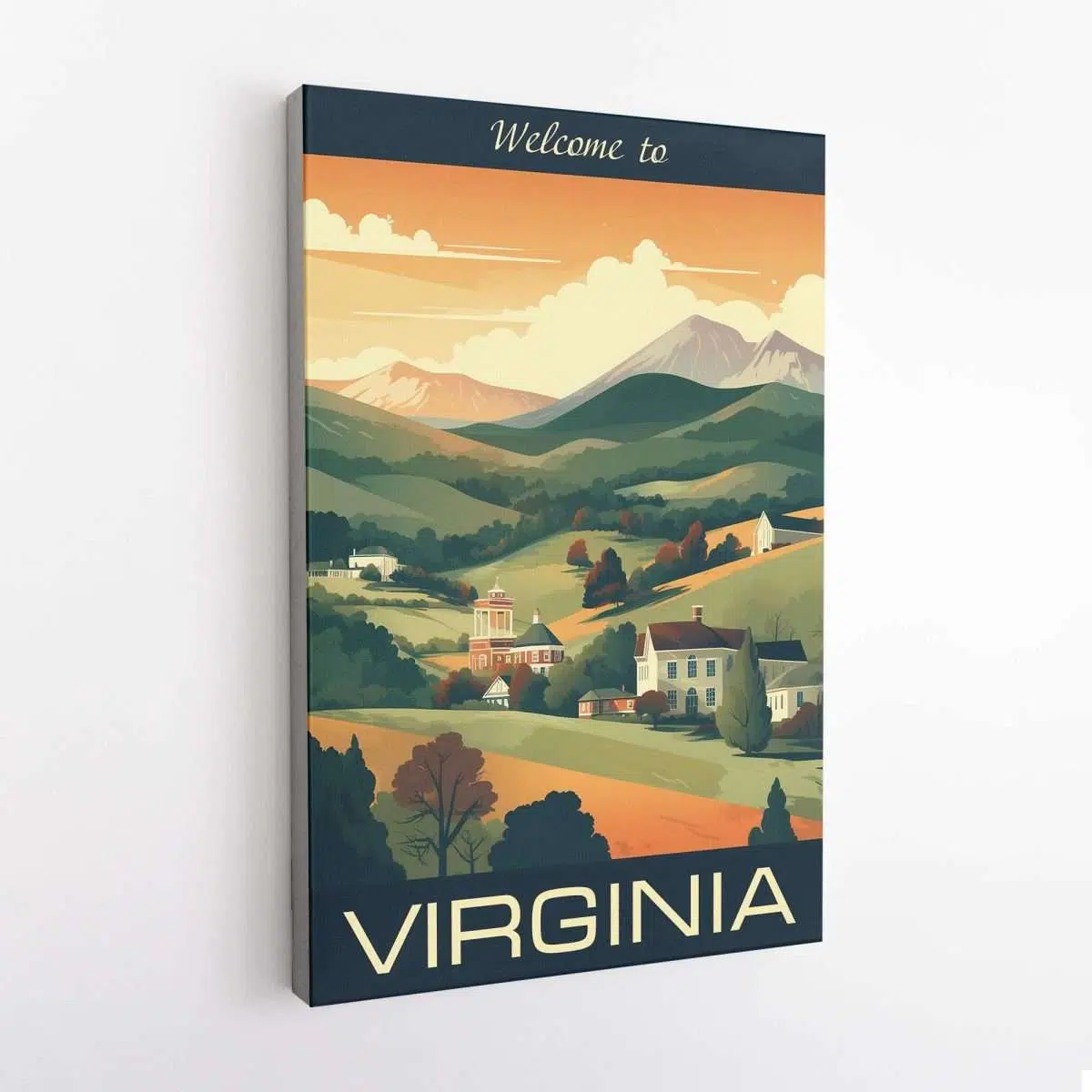 Virginia Welcome To Virginia Canvas