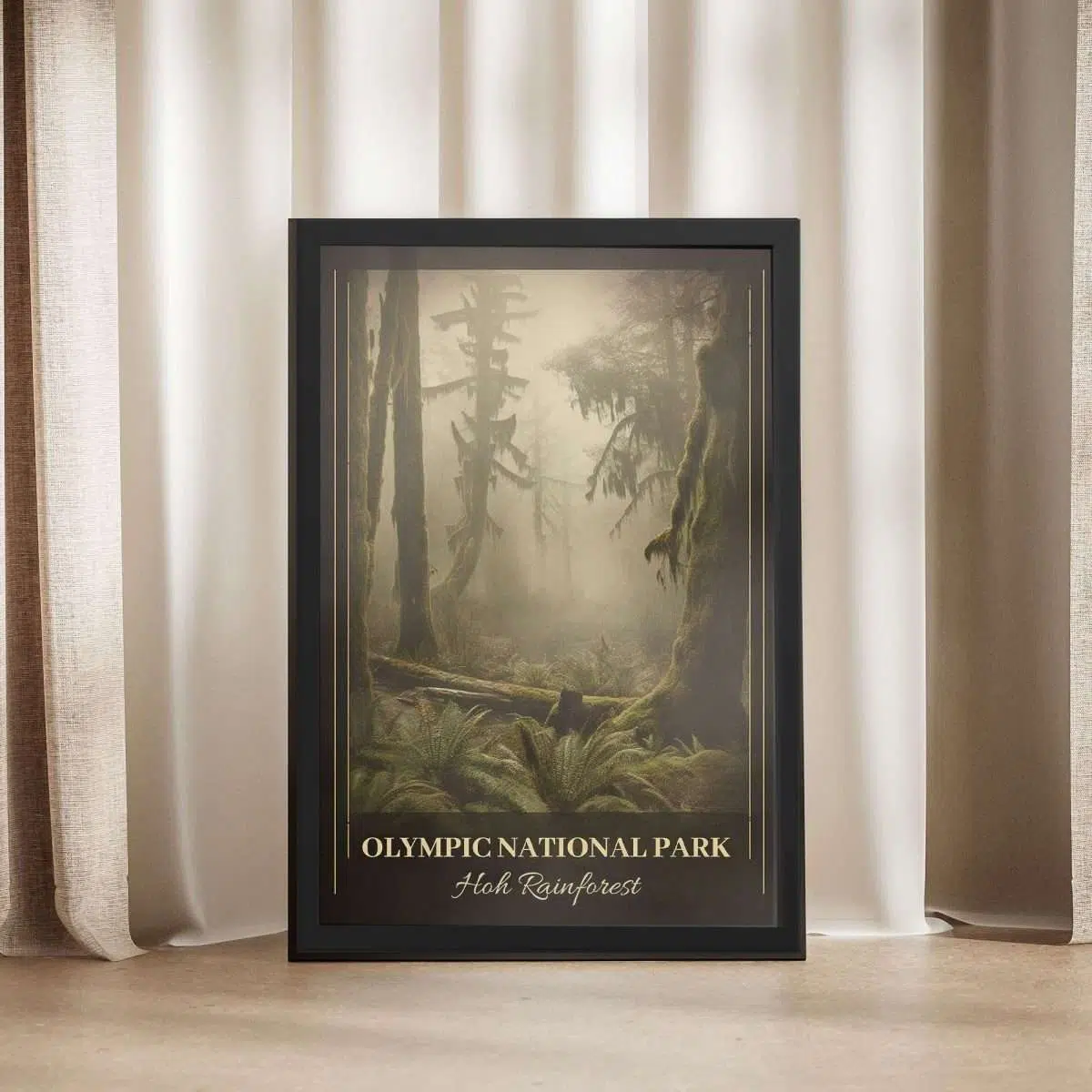 Washington Olympic National Park Hoh Forest Framed Poster