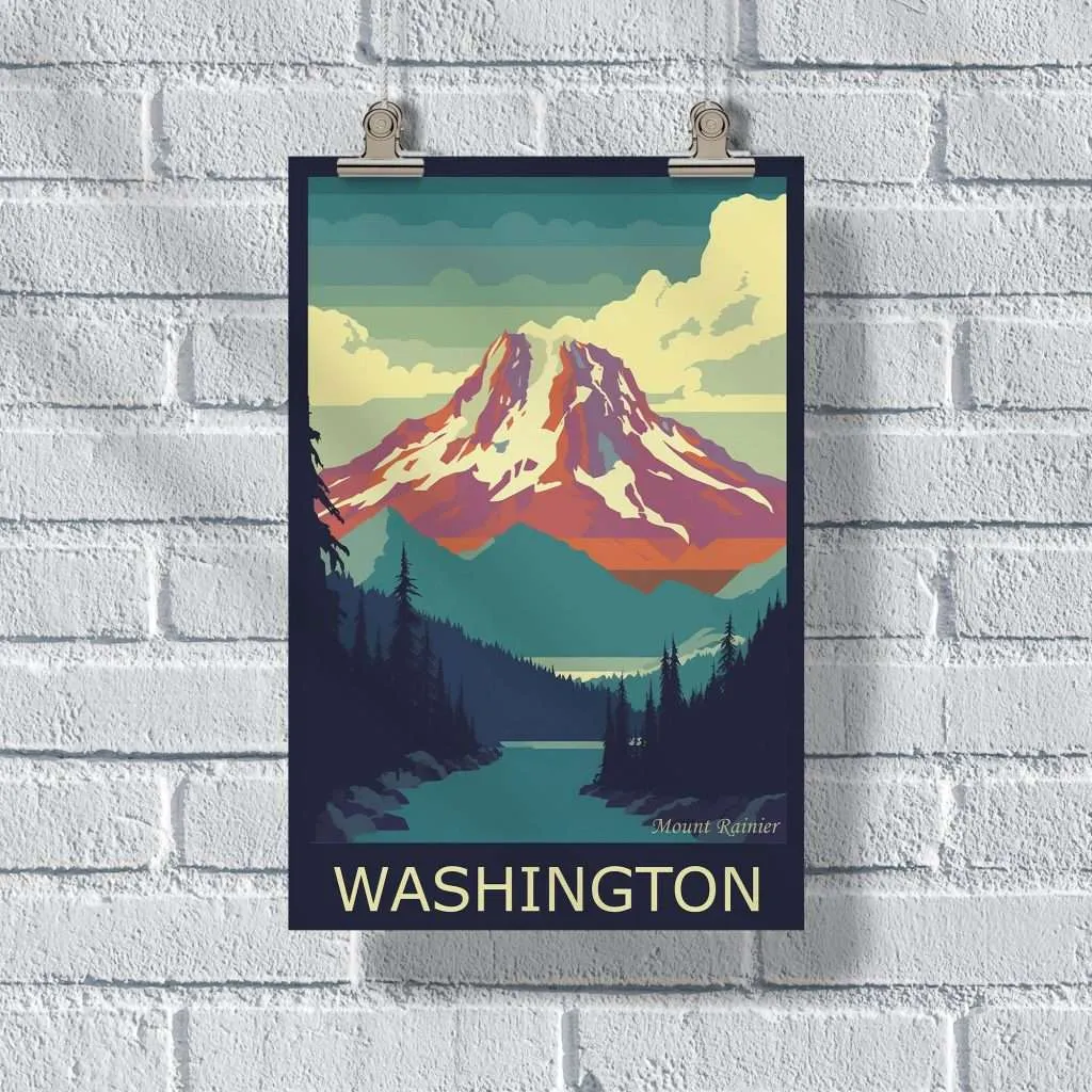 Washington Mount Rainier Poster