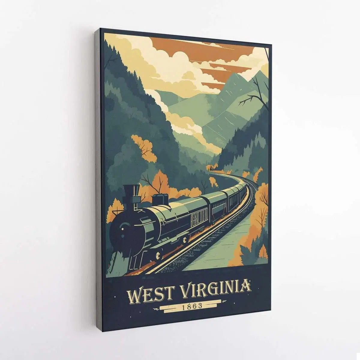 West Virginia 1863 Canvas