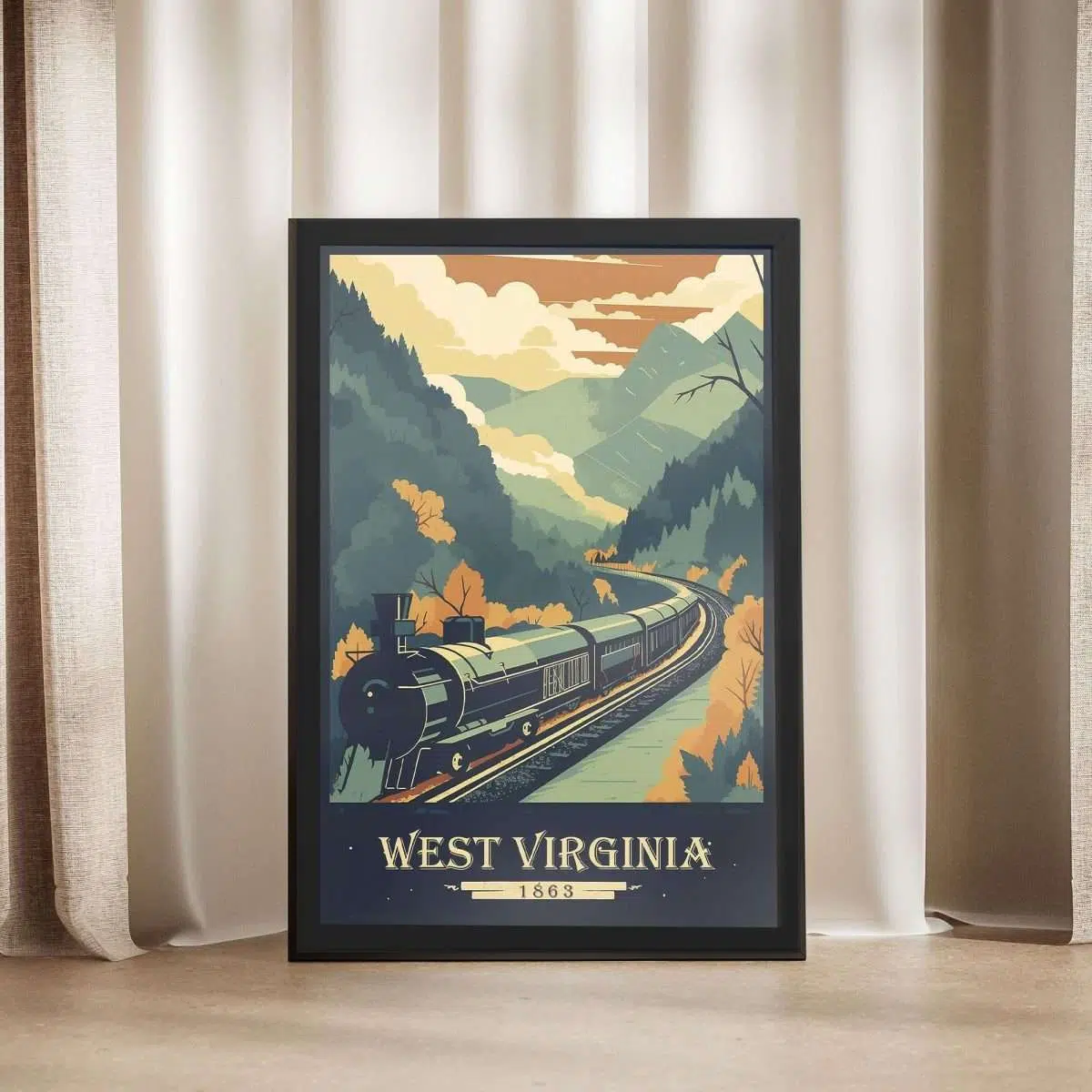 West Virginia 1863 Framed Poster