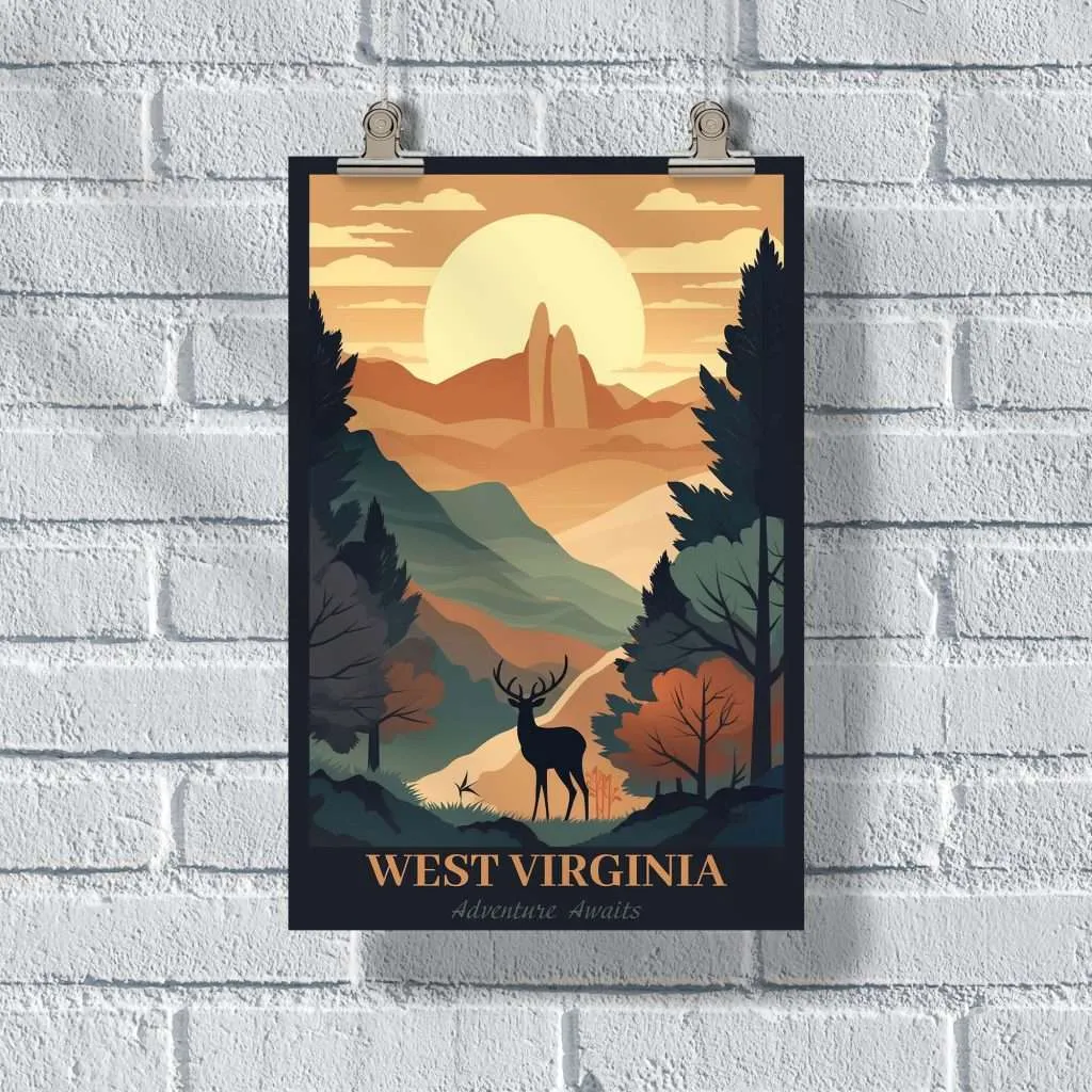 West Virginia Adventure Awaits Poster