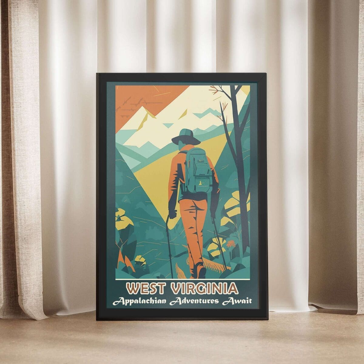 West Virginia Appalachian Adventures Await Framed Poster