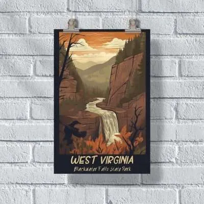 West Virginia Blackwater Falls State Park Poster