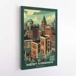 West Virginia Charleston Canvas