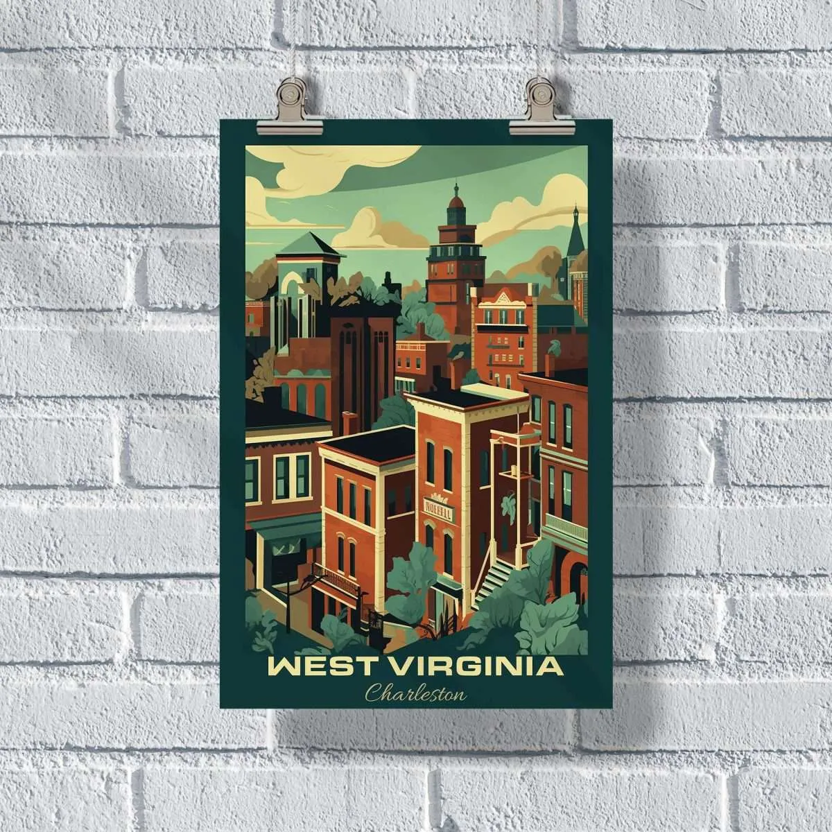 West Virginia Charleston Poster