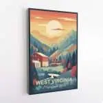 West Virginia Mountain State Canvas