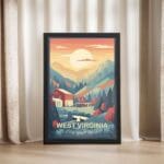 West Virginia Mountain State Framed Poster