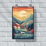 West Virginia Mountain State Poster