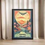 West Virginia Bee Framed Poster