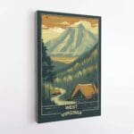 West Virginia Camping Canvas