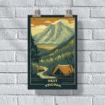 West Virginia Camping Poster