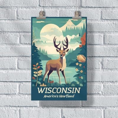 Wisconsin America's Heartland Poster