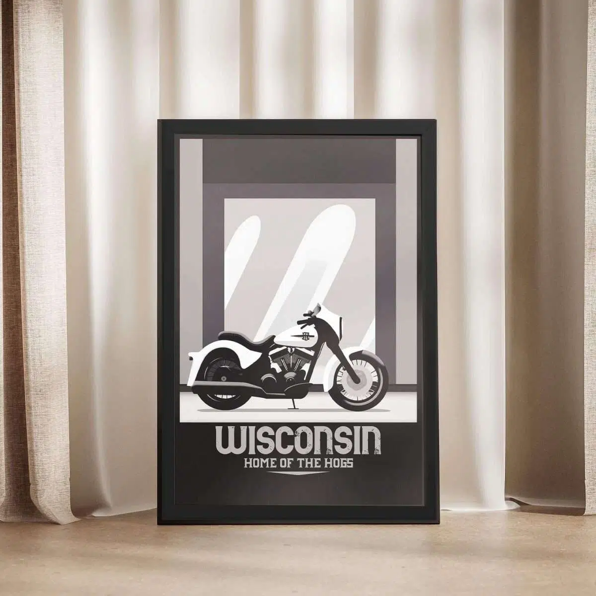 Wisconsin Home Of The Hogs Framed Poster