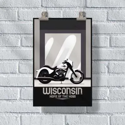 Wisconsin Home Of The Hogs Poster