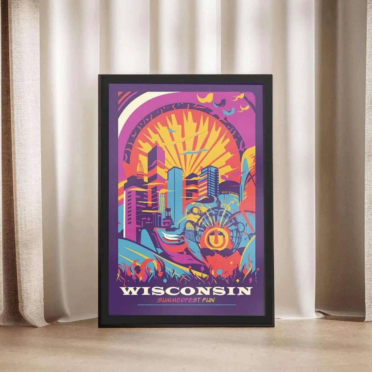 Wisconsin Summerfest Fun Framed Poster