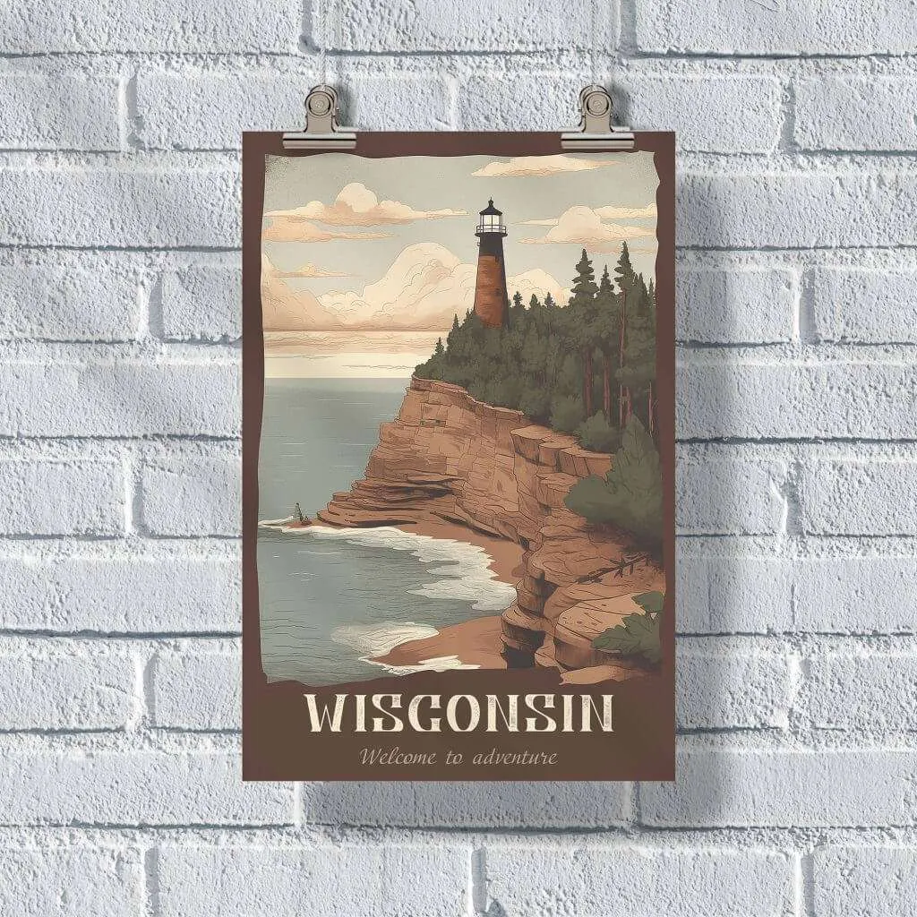 Wisconsin Welcome To Adventure Poster