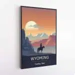 Wyoming Cowboy State Canvas