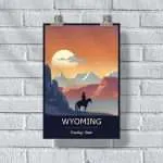 Wyoming Cowboy State Poster