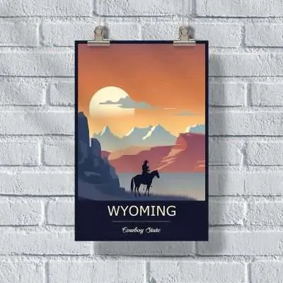 Wyoming Cowboy State Poster