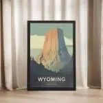 Wyoming Equality State Framed Poster