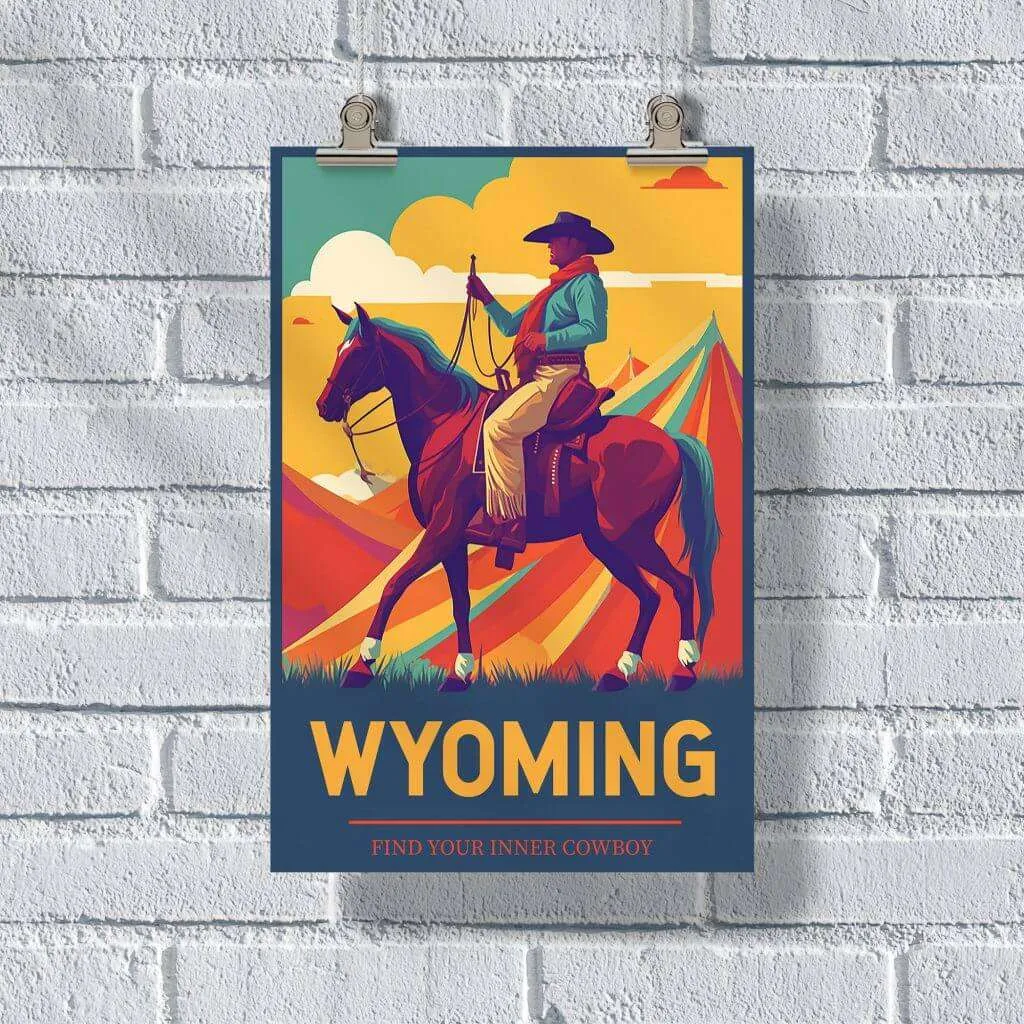 Wyoming Find Your Inner Cowboy Poster