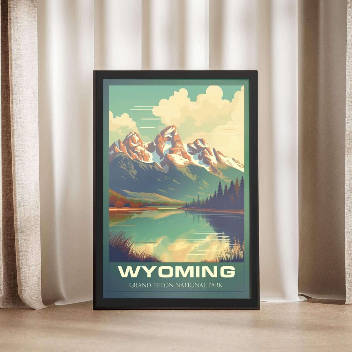 Wyoming Grand Teton National Park Framed Poster