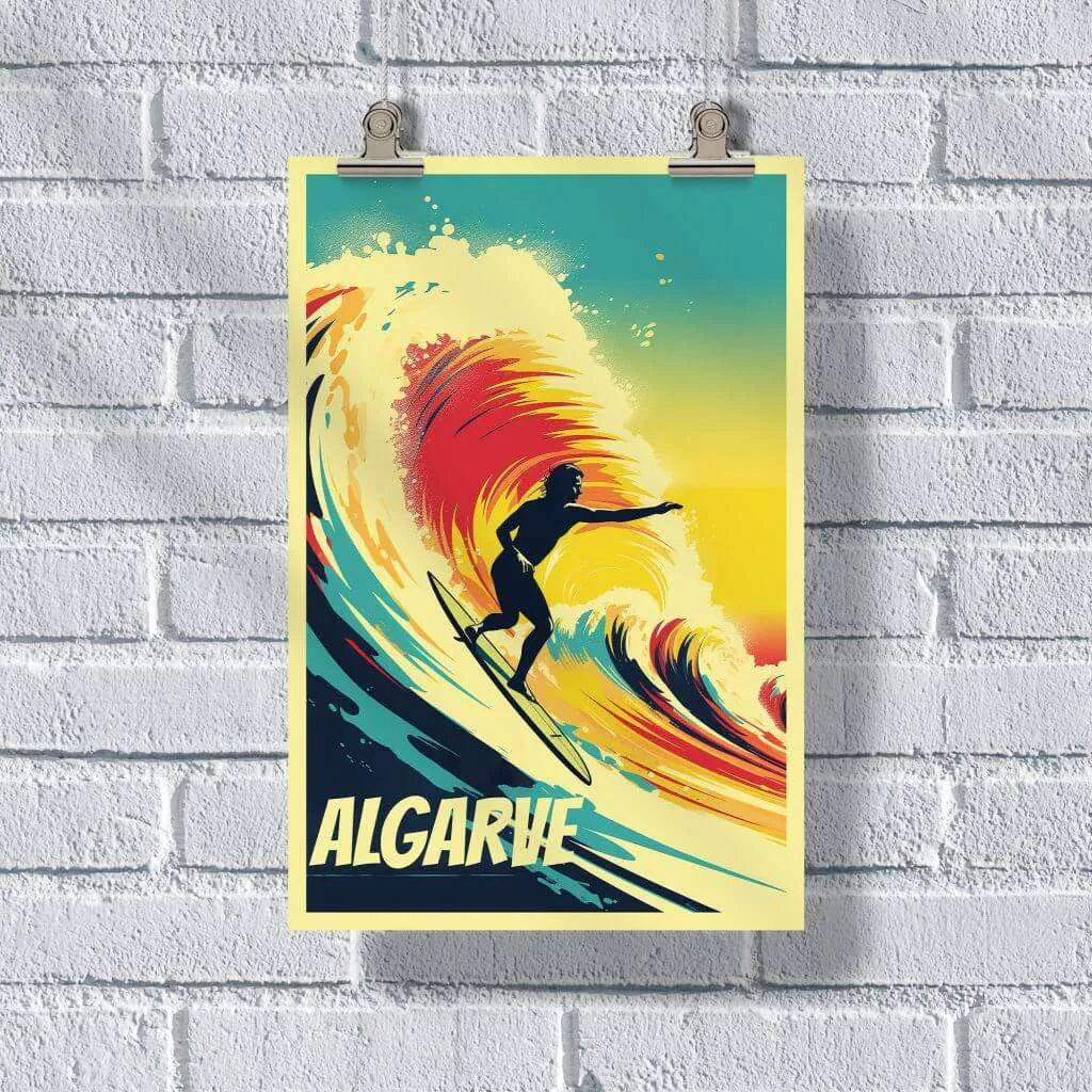 Algarve Surfing Paradise Poster