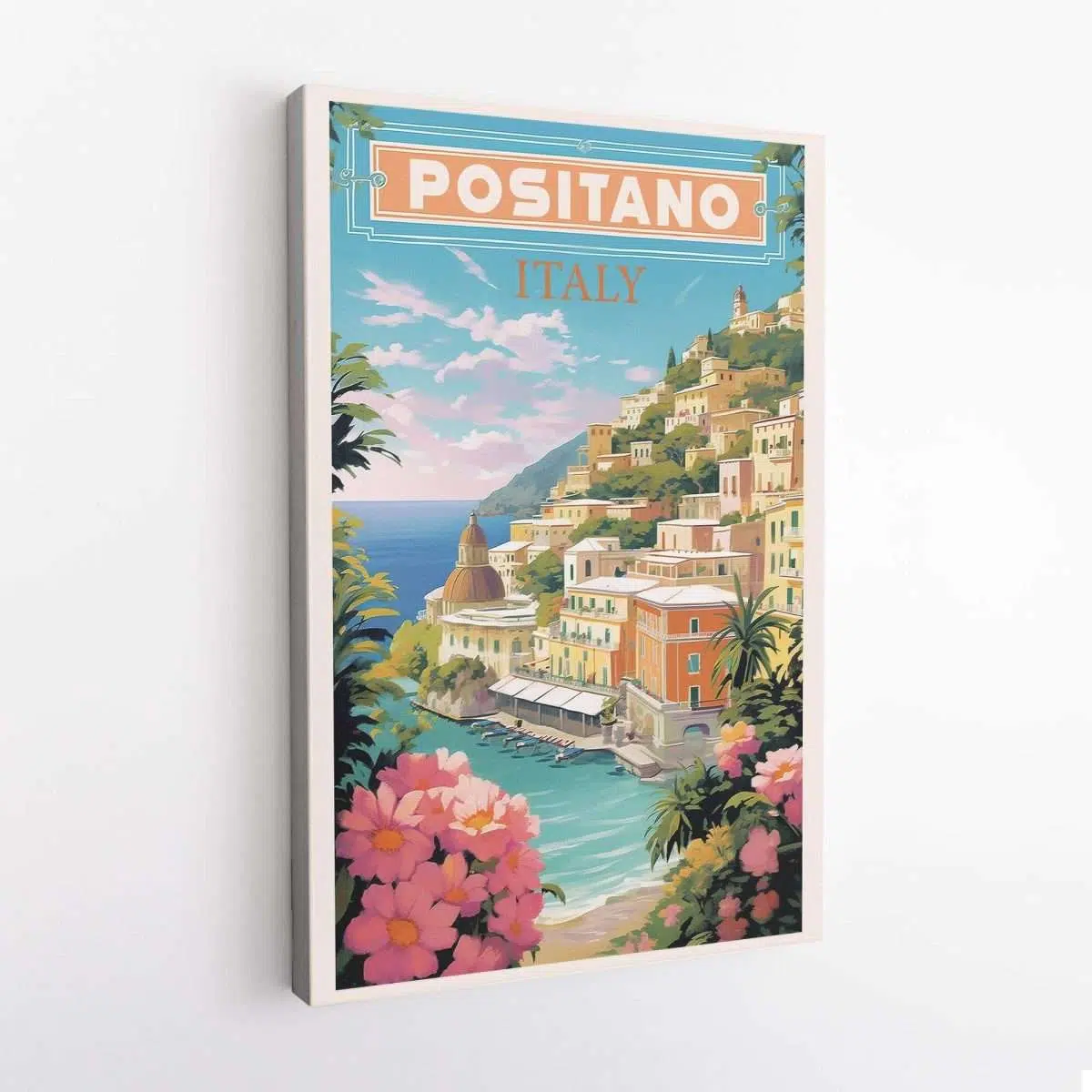 Amalfi Coast Positano Village Canvas