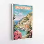 Amalfi Coast Positano Village Canvas