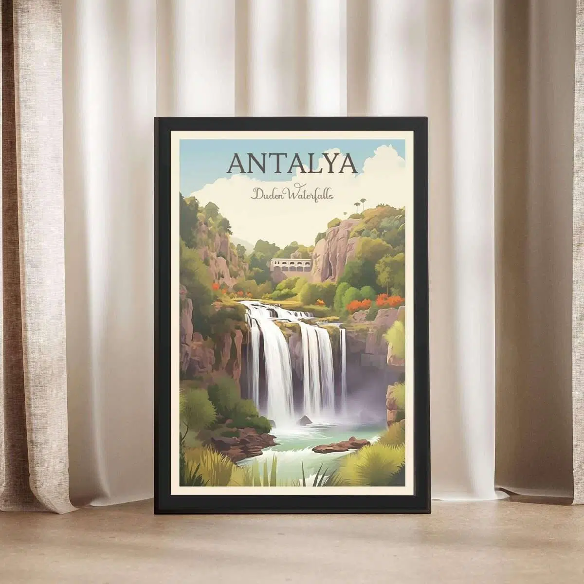 Antalya Duden Waterfalls Framed Poster