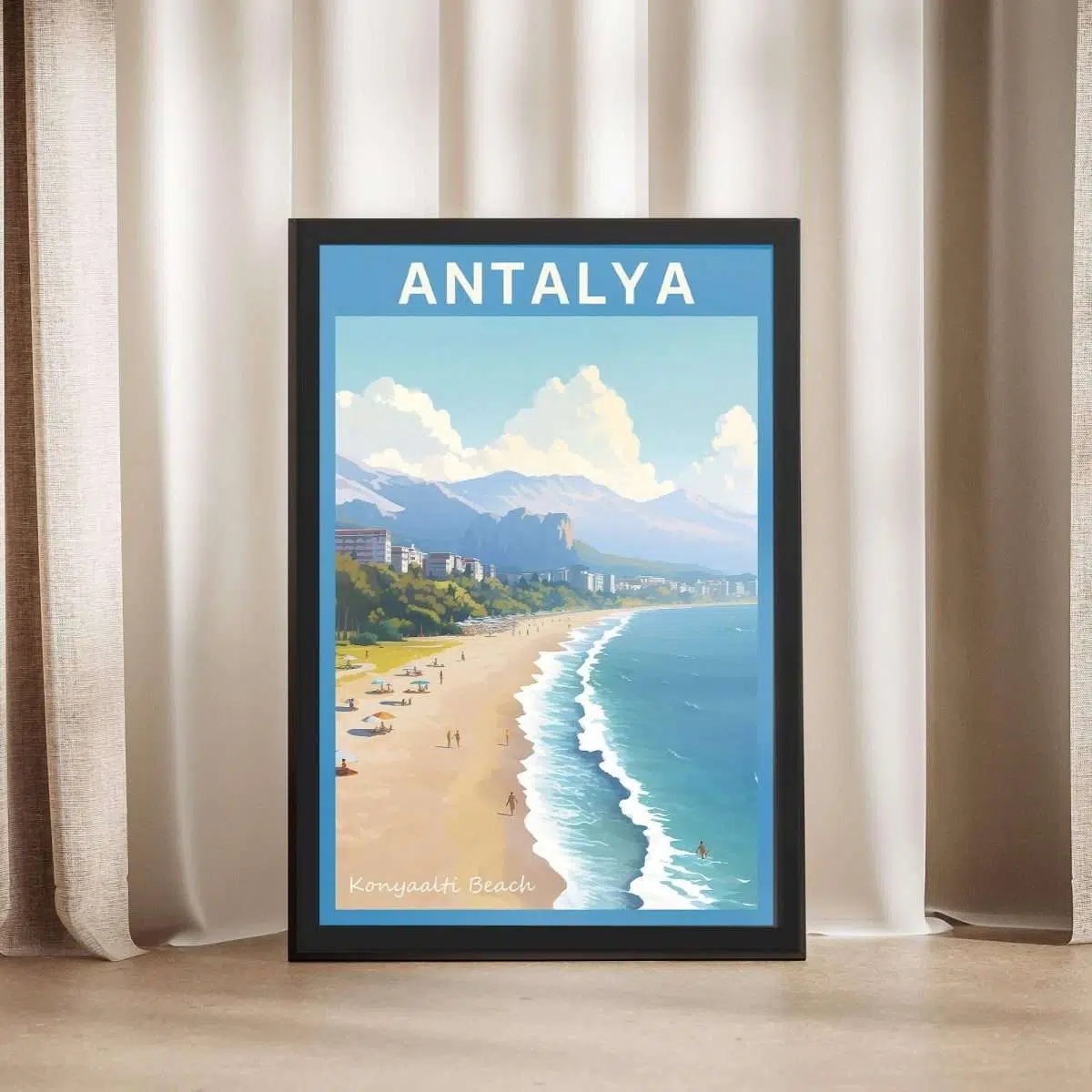 Antalya Konyaalti Beach Framed Poster