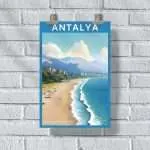 Antalya Konyaalti Beach Poster