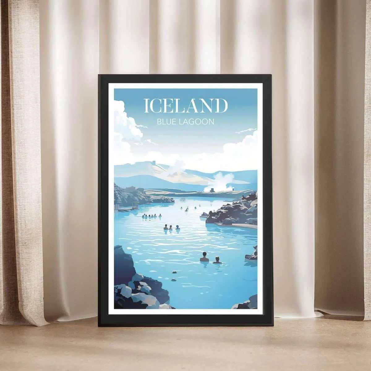 Blue Lagoon Iceland Framed Poster