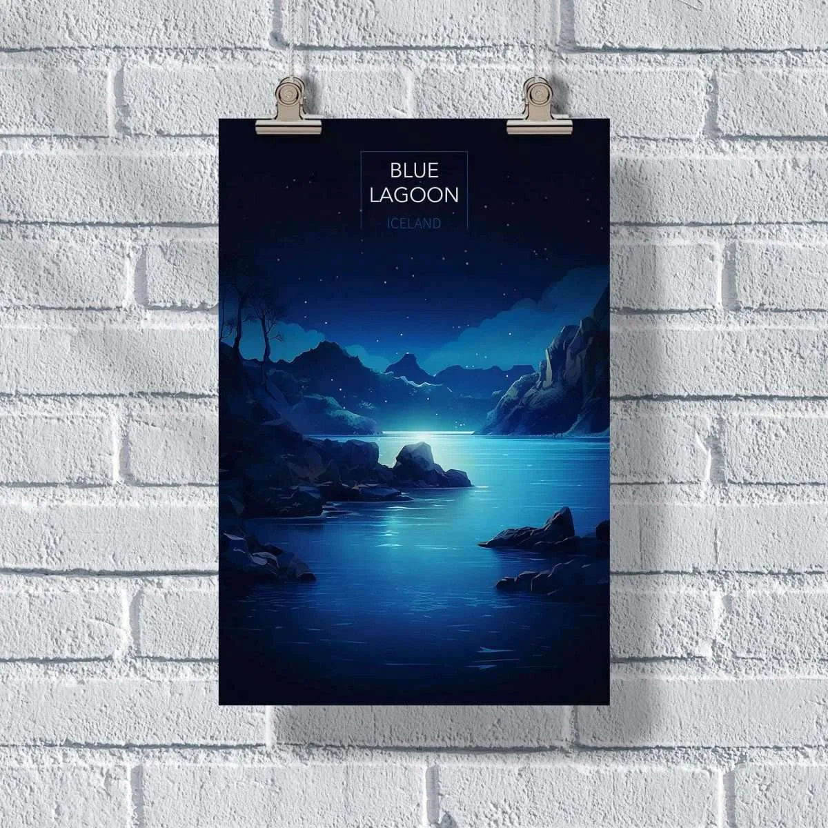 Blue Lagoon Night Glow Poster