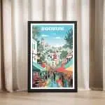 Bodrum Bazaar Turkey Framed Poster