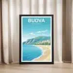 Budva Mogren Beach Framed Poster