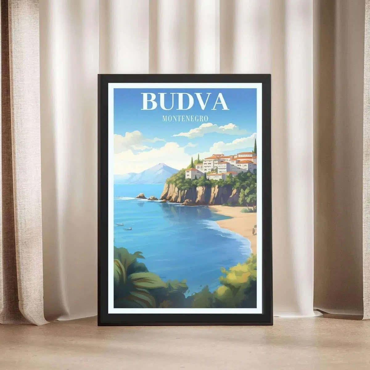 Budva Sveti Stefan Framed Poster