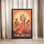 Costa Del Sol Flamenco Framed Poster