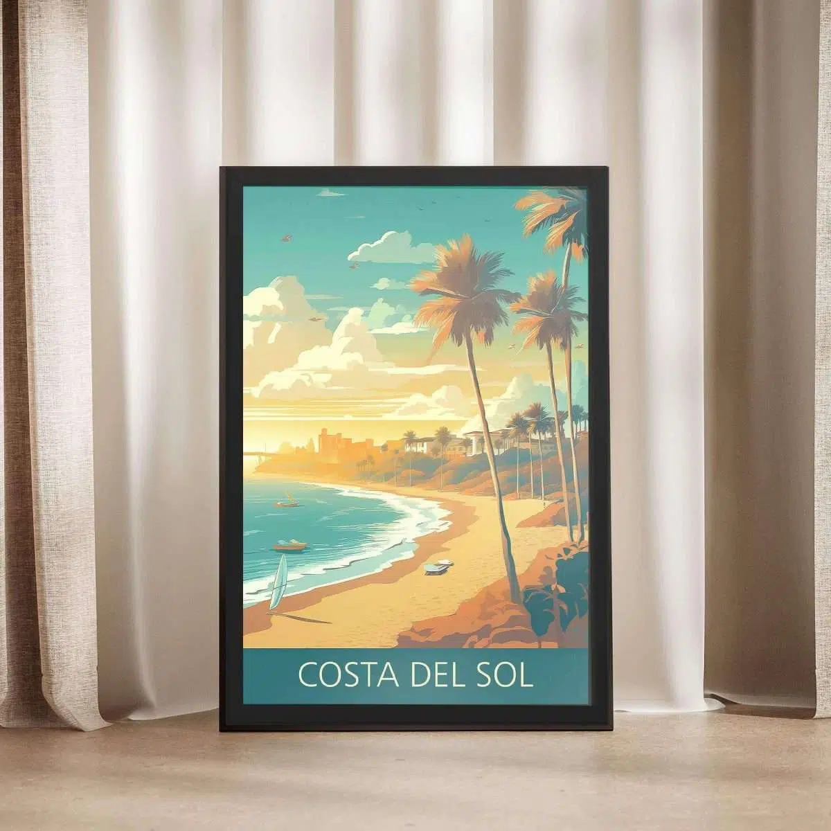 Costa Del Sol Golden Beaches 2 Framed Poster