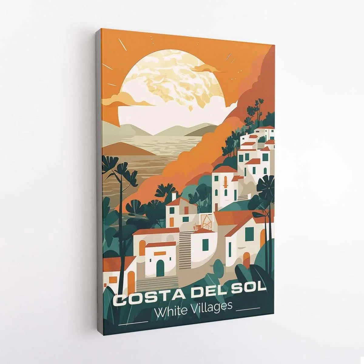 Costa Del Sol White Villages Canvas