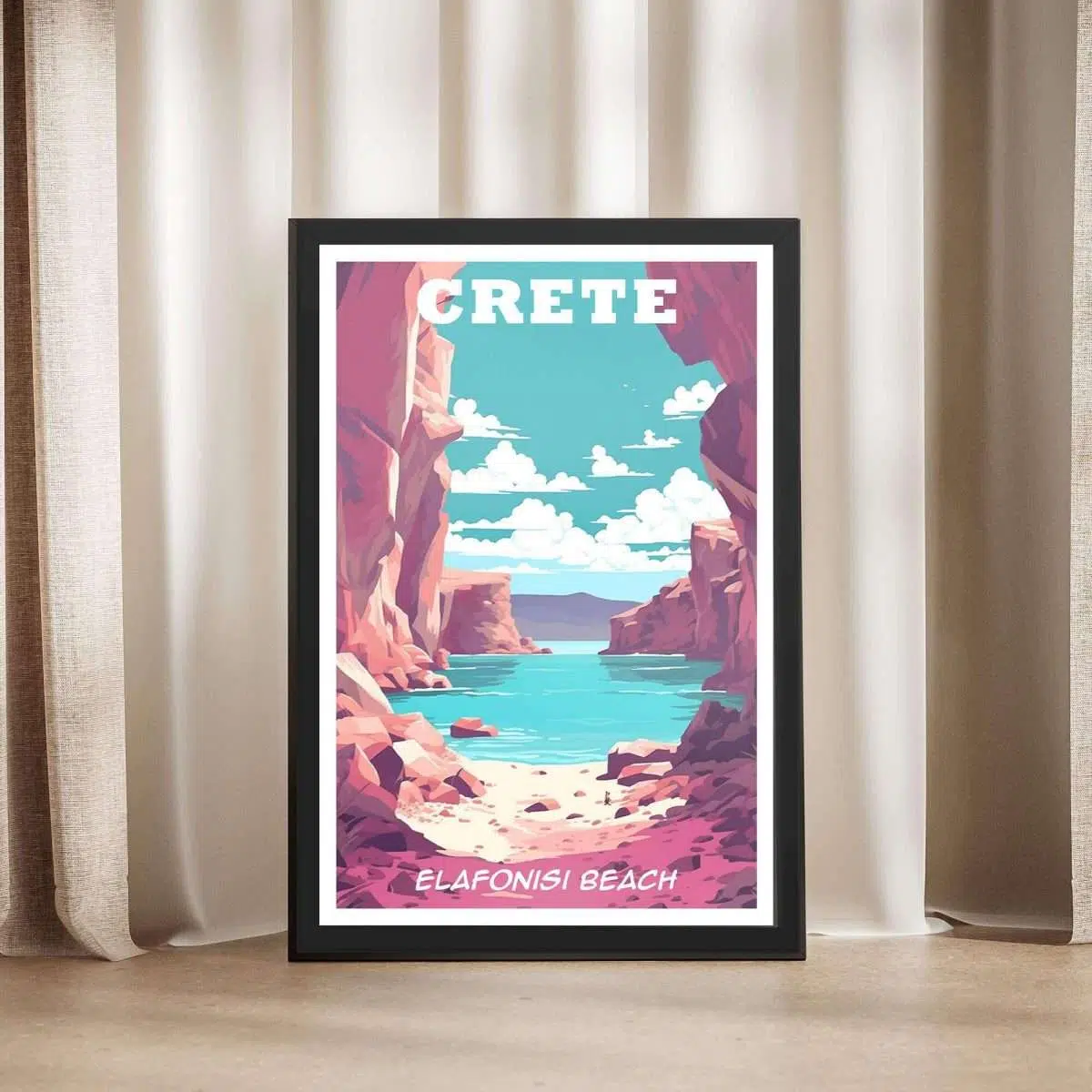 Crete Elafonisi Beach Framed Poster