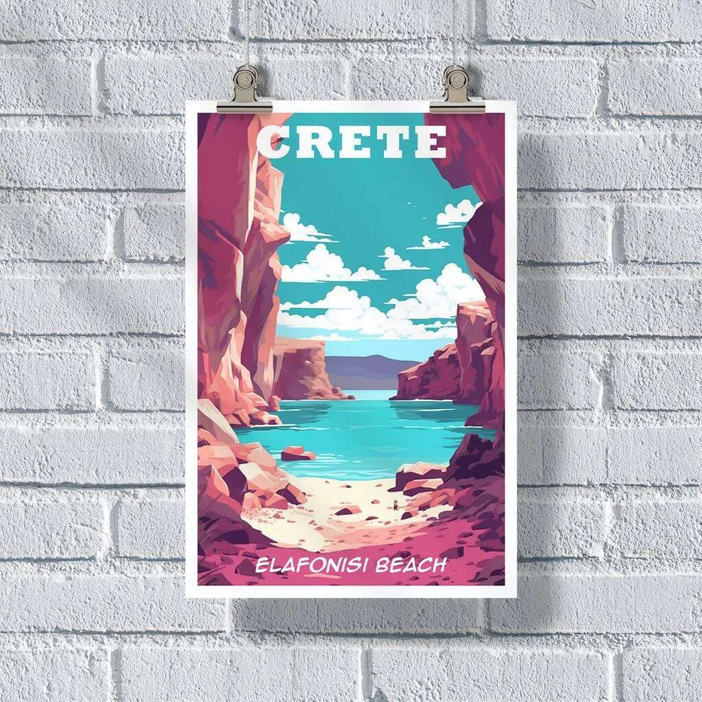 Crete Elafonisi Beach Poster