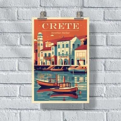 Crete Venetian Harbor Poster