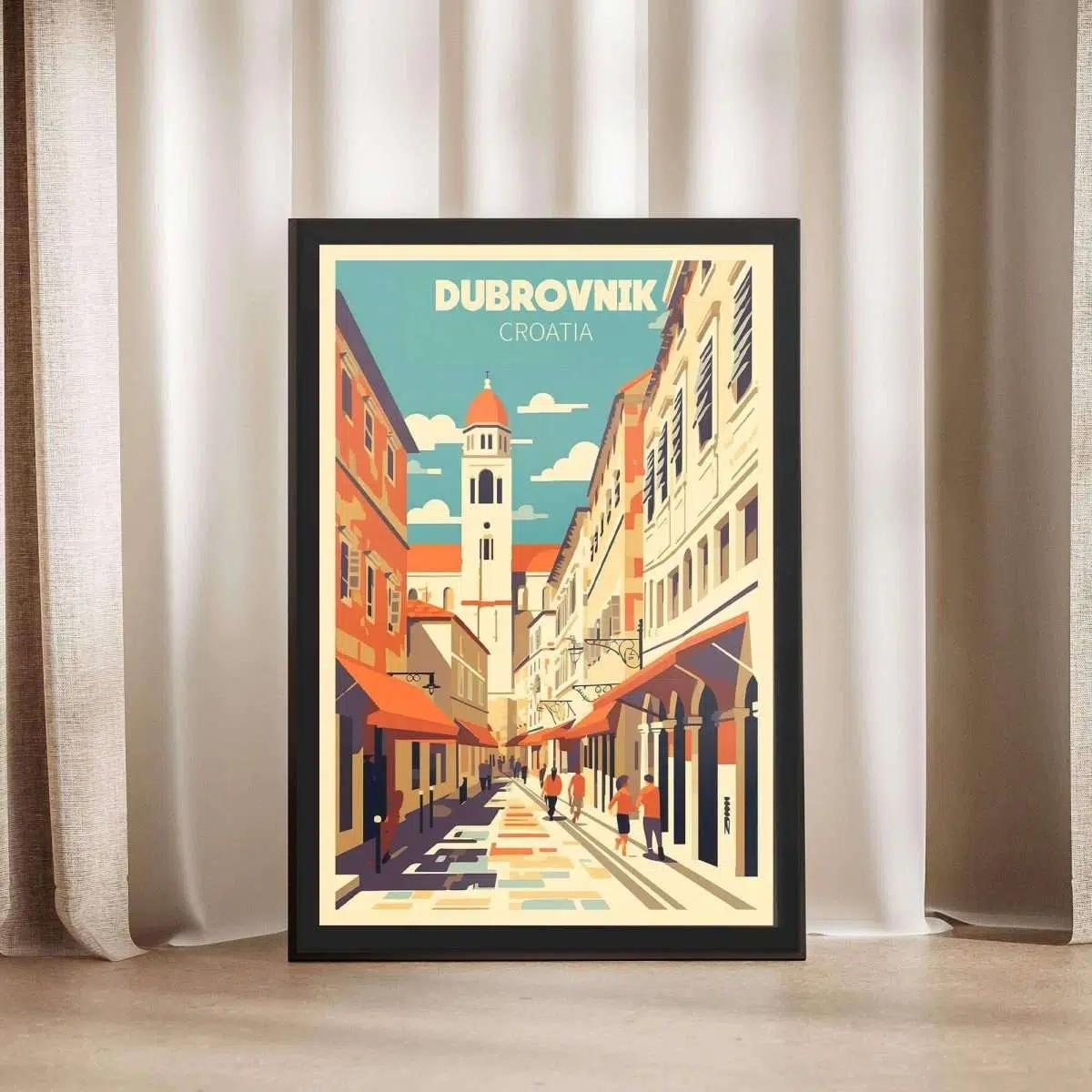 Dubrovnik Stradun Street Framed Poster